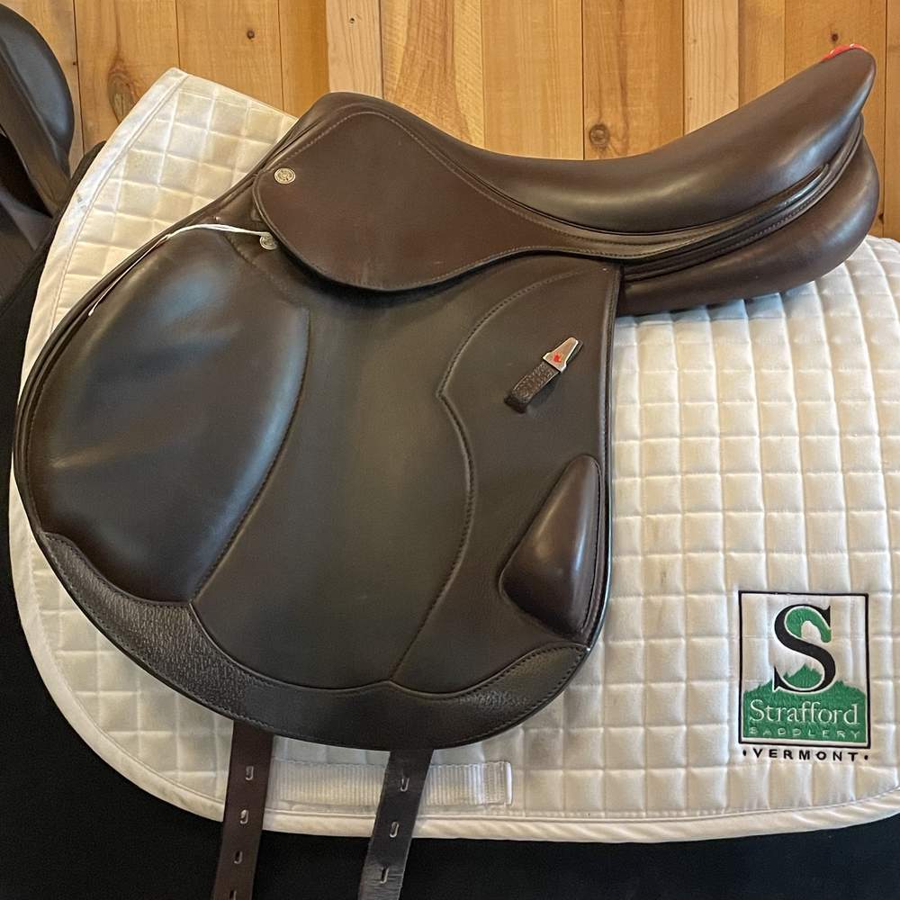 Equipe Evolution Jump Saddle-17.5"-Mp +1w-Brown