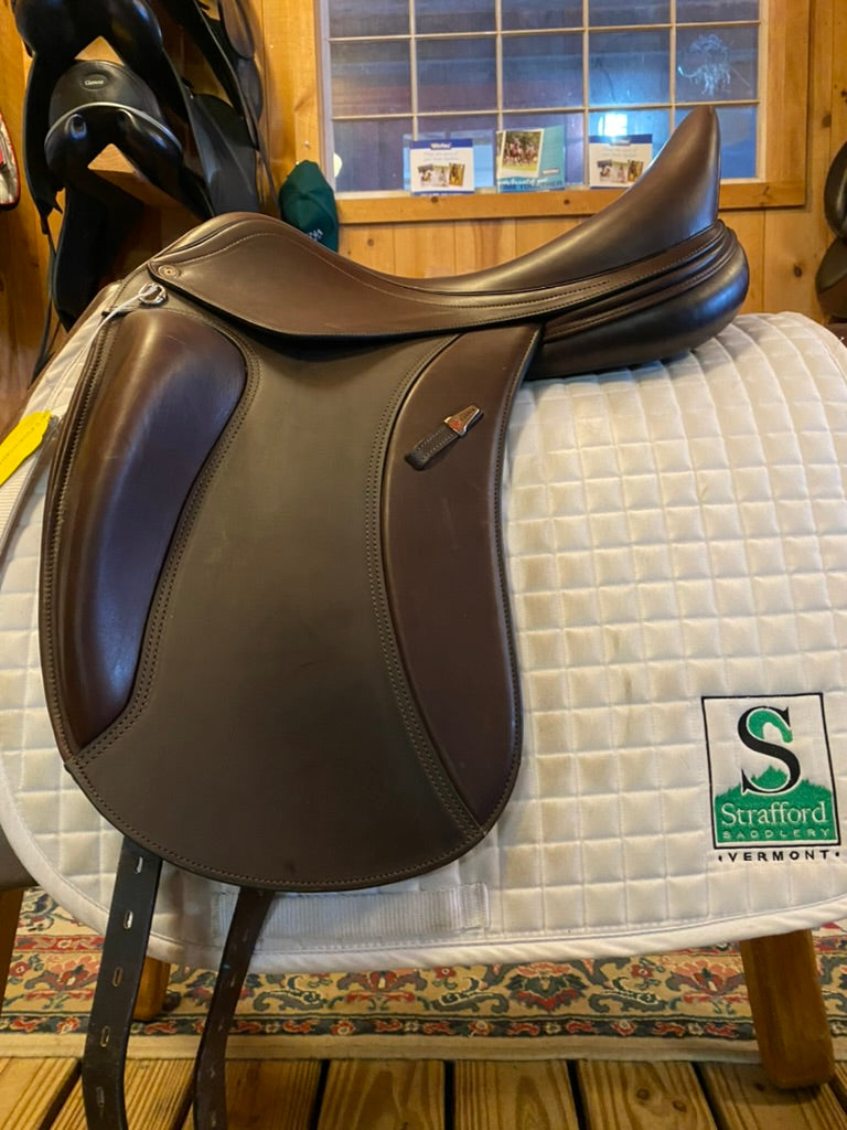 Equipe Glamour Dressage Saddle-1.5w Mp-17.5"-Brown