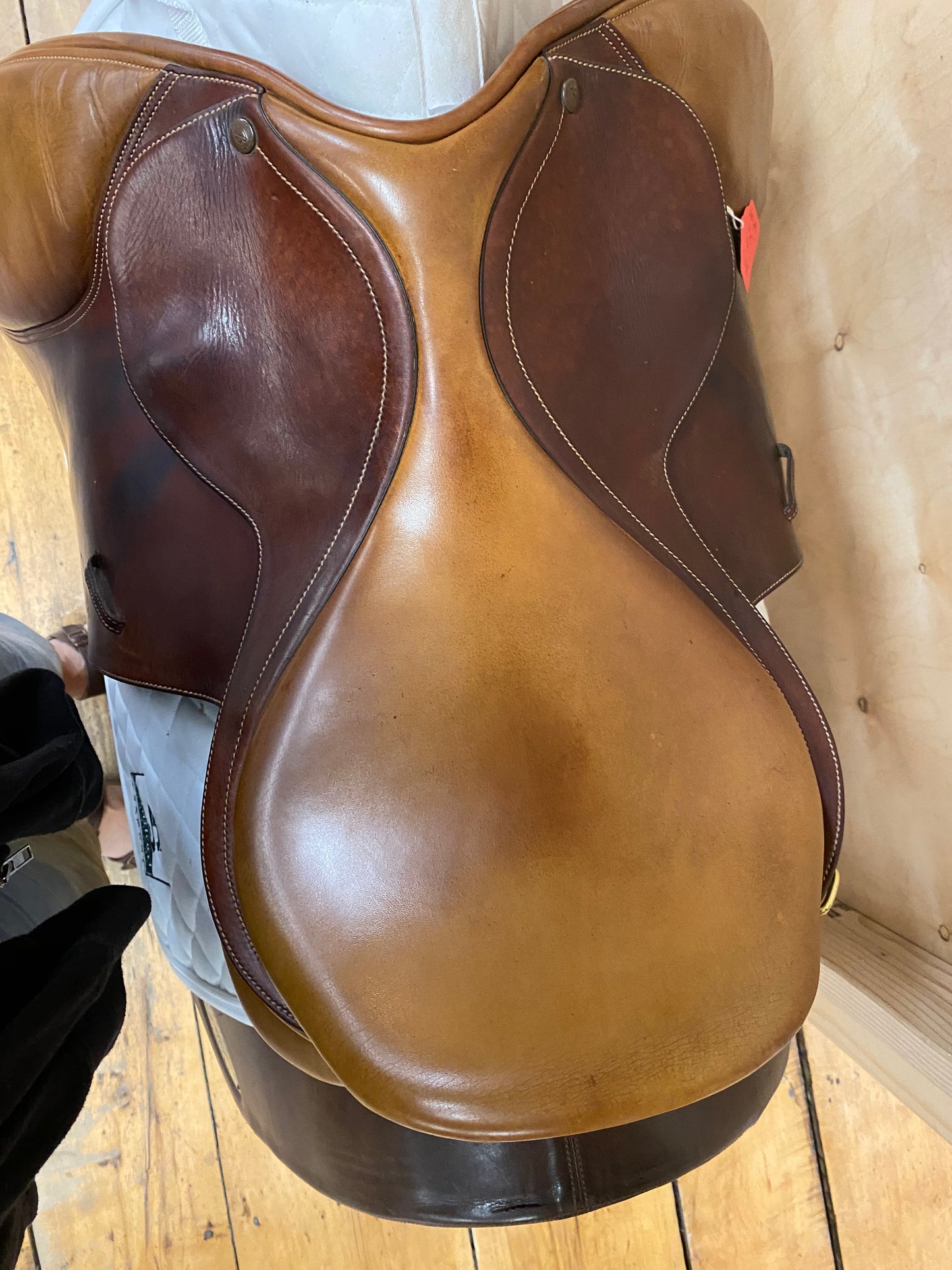 Bates Caprilli Jump Saddle 17" Adjustable Forward Flap Brown