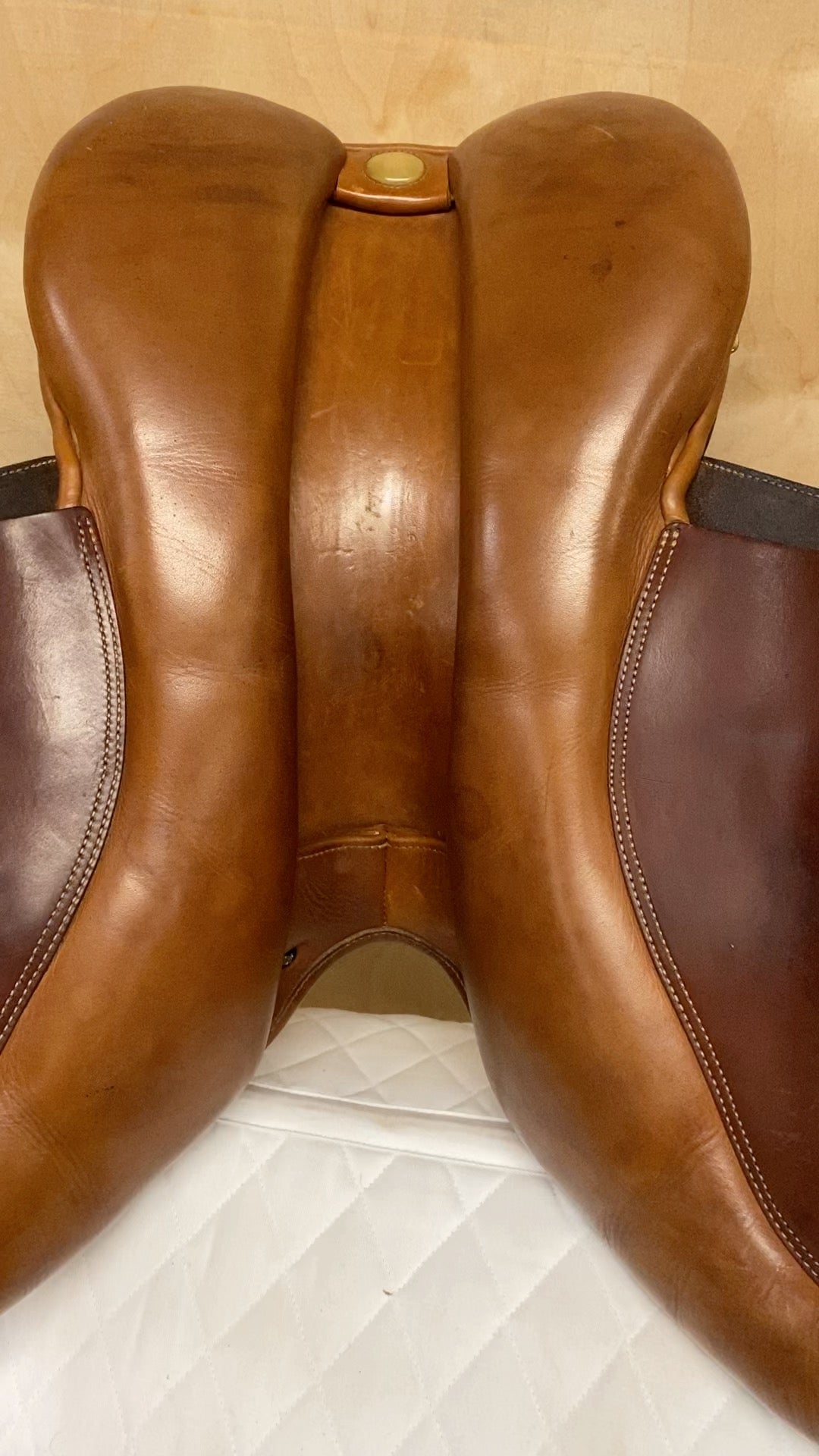 Bates Caprilli Jump Saddle 17" Adjustable Forward Flap Brown
