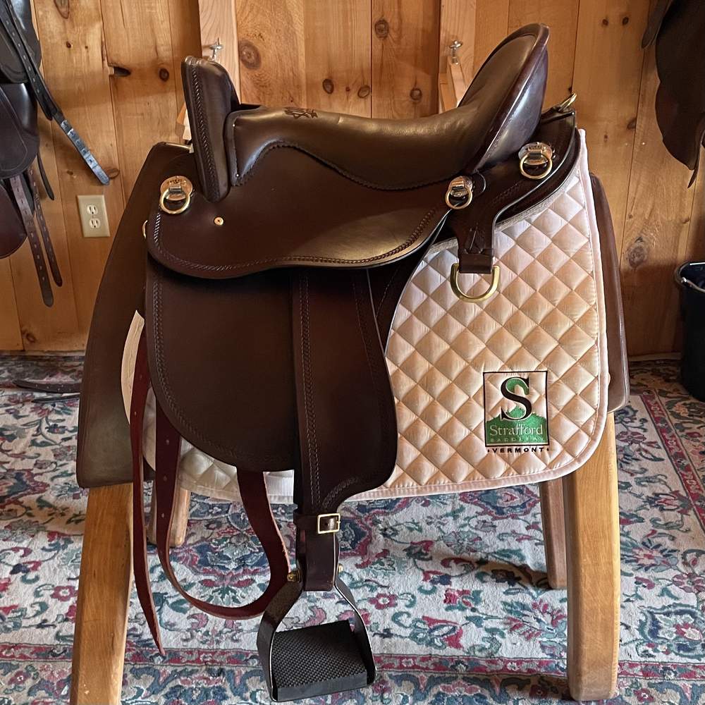 Tucker Trail Saddle-16.5-Wide-Brown